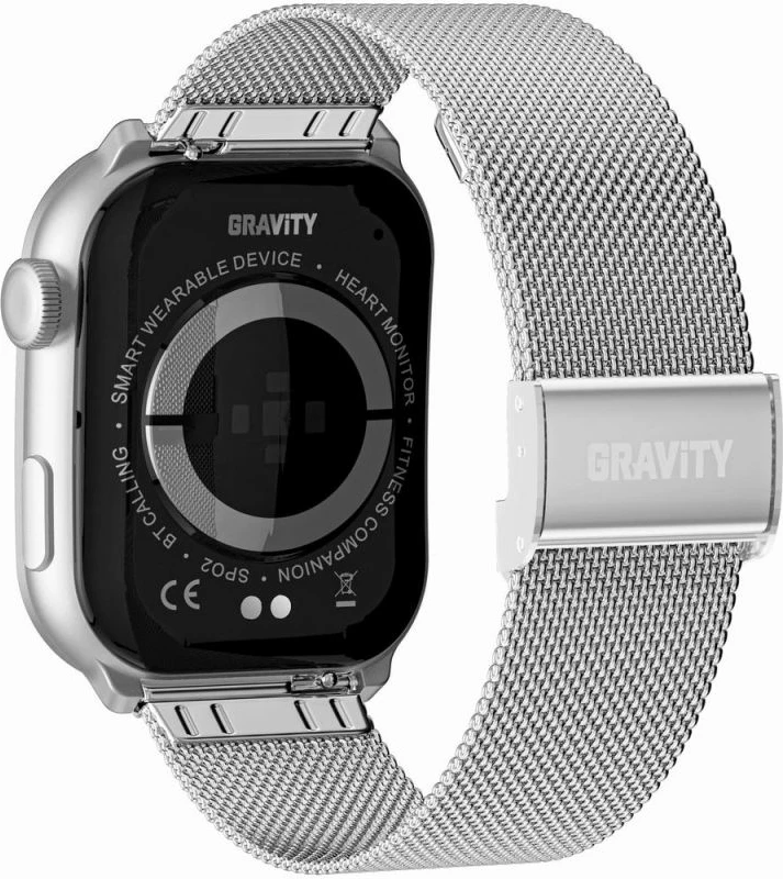 Smartwatch për femra Gravity, zi/argjendtë