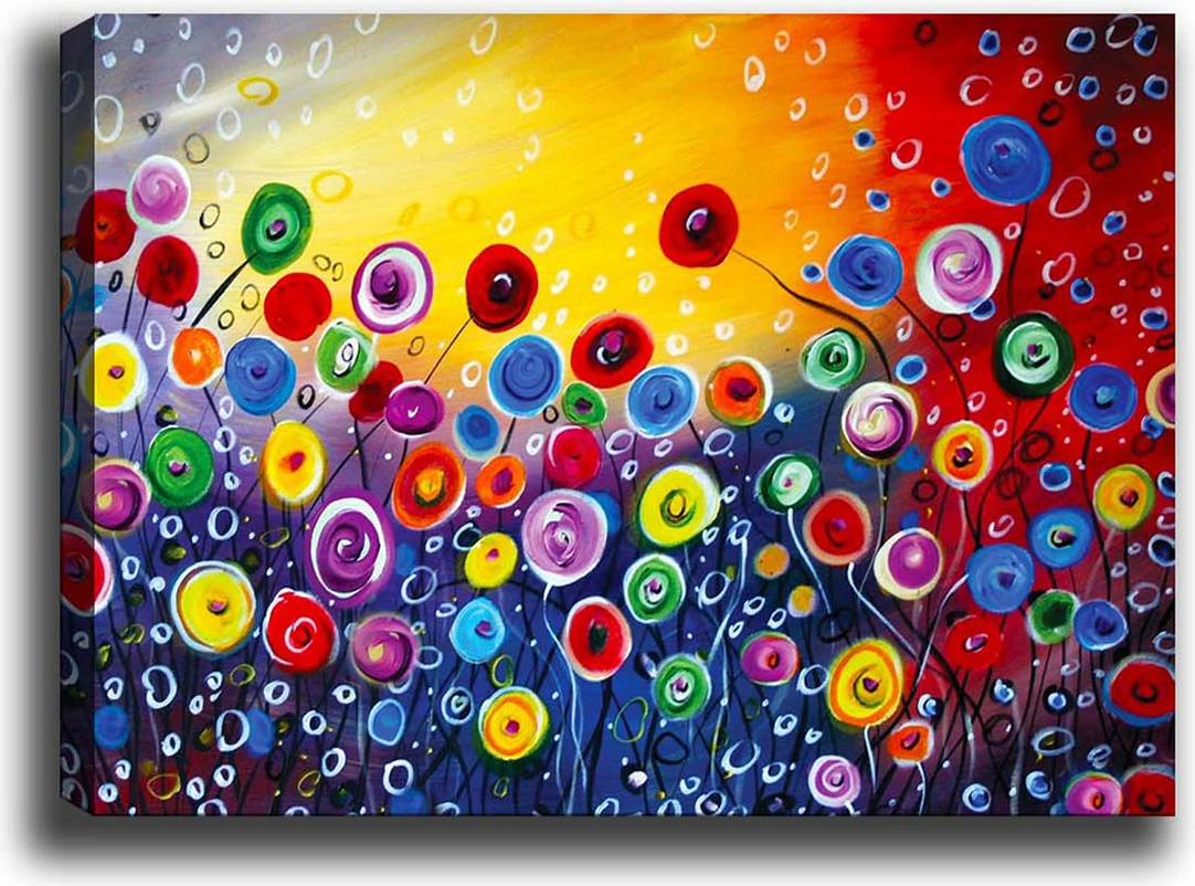 Pikturë dekorative në kanavacë, shumëngjyrëshe, kornizë druri, 50x70cm