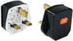 Adapter prizë Bachmann Schuko në UK (Type G), i zi