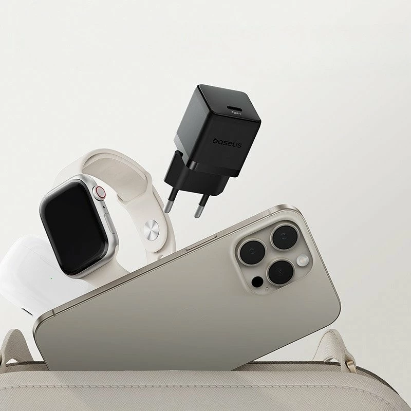 Karikues muri Baseus Palm 30W USB-C EU, i zi, 1 copë