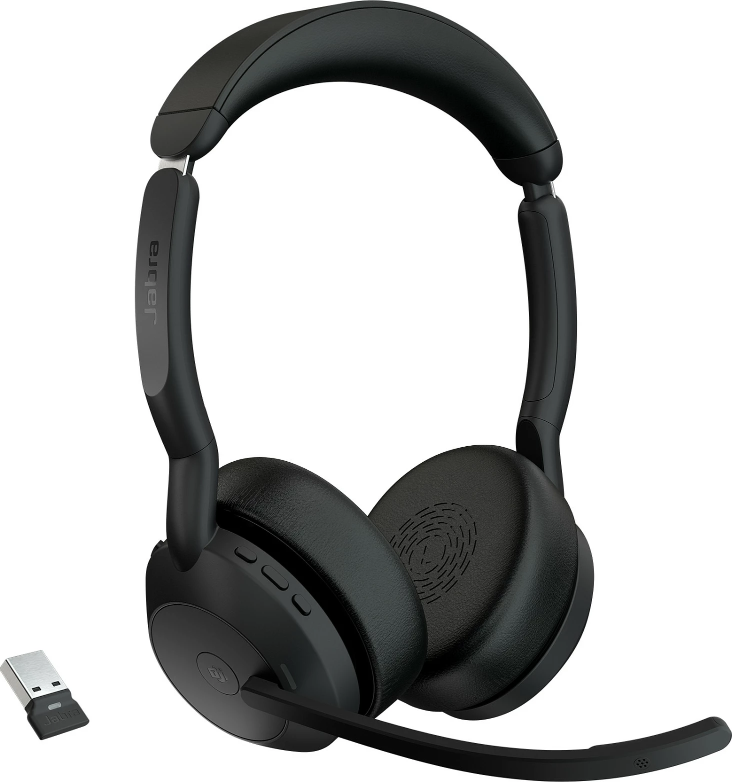 Kufje Jabra Evolve2 55, Link380a MS Stereo, Wireless, Office/Call center, 20 - 20000 Hz, 130 g, Zezë