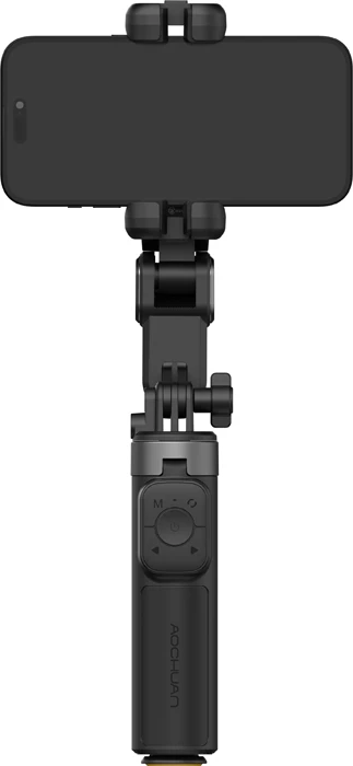 Gimbal mini AOCHUAN Smart M3 Pro mini, 4-në-1, AI face tracking pa aplikacion, RGB, Bluetooth remote, 66 cm, i zi
