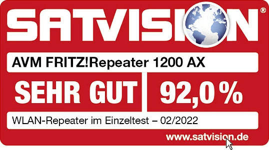 Repeater AVM FRITZ! 1200 AX, 3000 Mbit/s, Wi-Fi 6, i bardhë