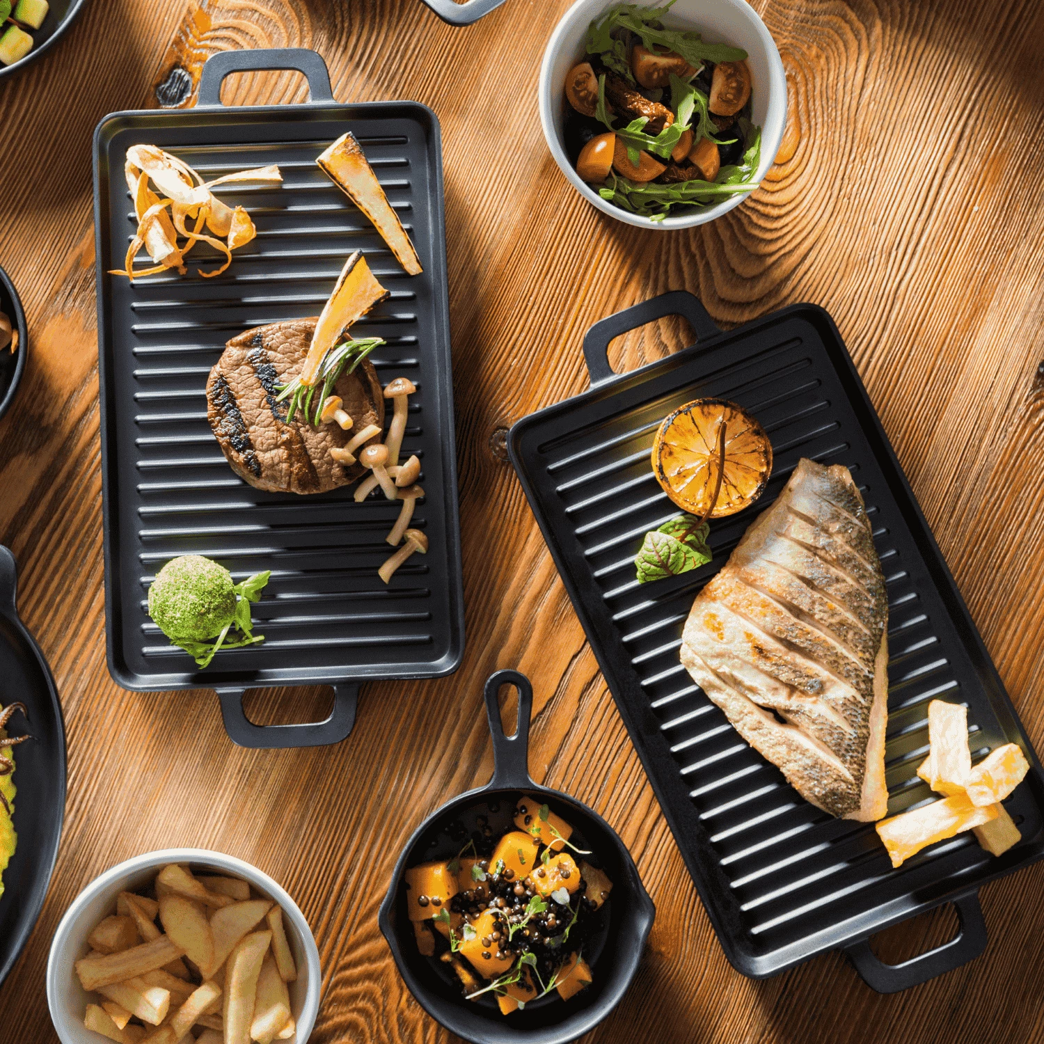 Tabaka shërbimi melamine Fine Dine Little Chef mini 320x162x20 mm e zezë