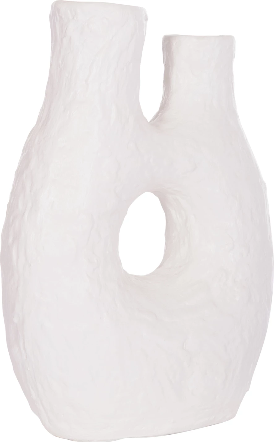 Vazo dekorative tavoline NAMENTIS, terrakotë, ngjyrë e bardhë, FH4665.02L, 27x13.5x37cm