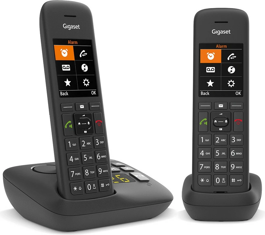 Telefon pa tela Gigaset C575A Duo, DECT, 2 aparate, regjistrues, i zi