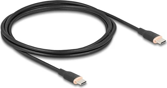 Kabllo USB-C DeLOCK 81239, USB 2.0, 2.5 m, PD 60W, e zezë