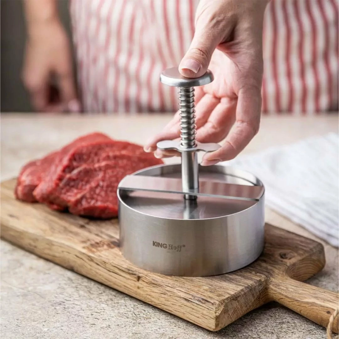 Formues për petë burgeri KingHoff KH-1879 inox, argjend