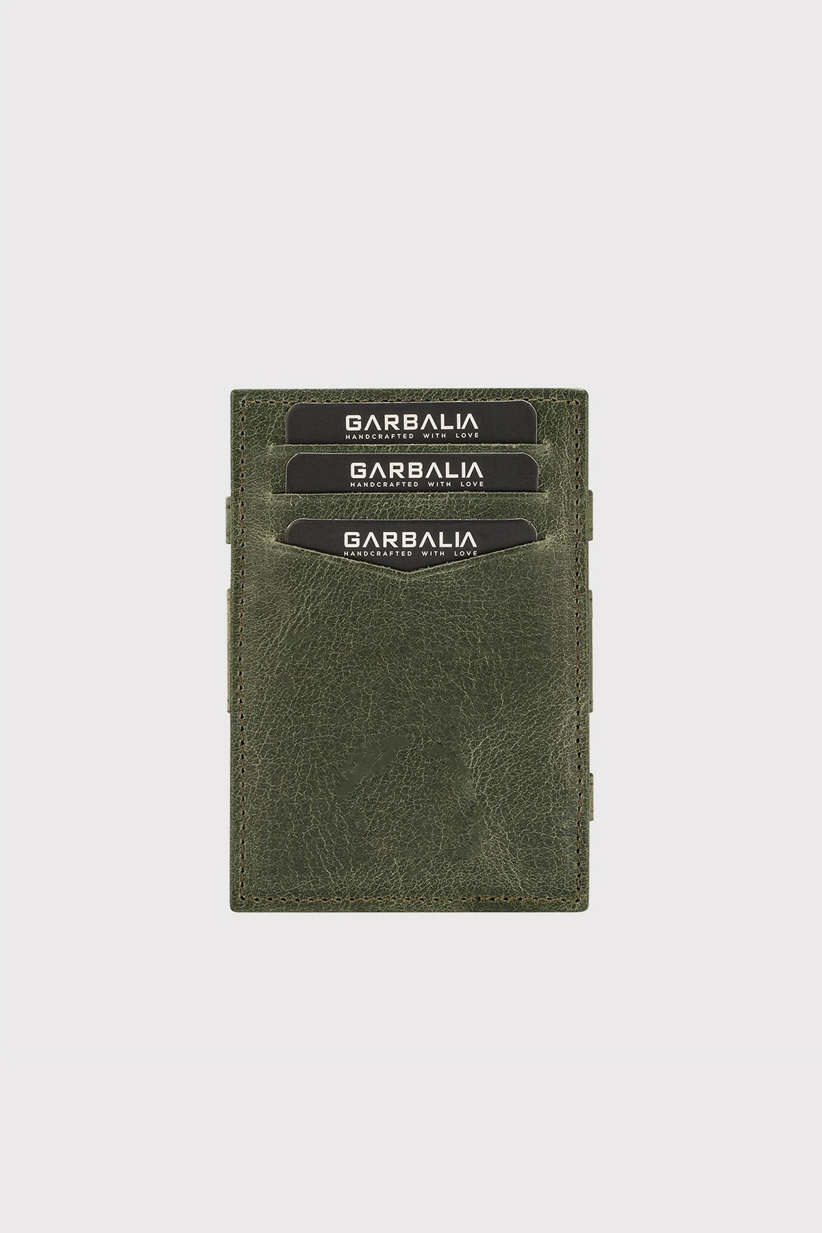 Mbajtës kartelash Zoozie Bags, lëkurë origjinale, ngjyrë e gjelbër, Magic
