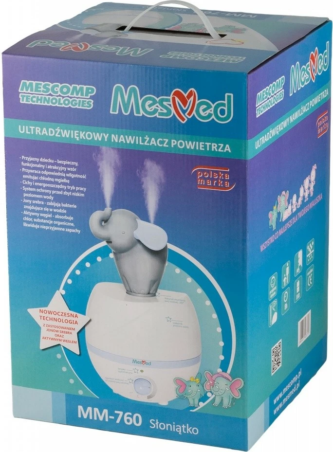 Humidifikues ajri Mesmed MM-760 Elephant, 2.5L, Blu/Gri/Bardhë