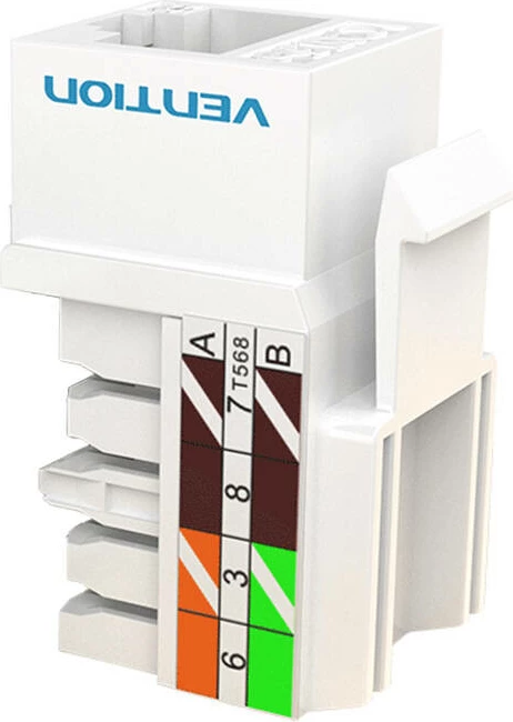 Keystone Jack Vention IPBW0, Cat.5E UTP, 180 shkallë, Bardhë