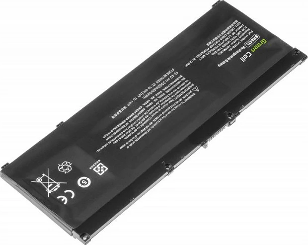 Bateri laptopi Green Cell për HP Omen 15-CE/15-DC/17-CB dhe HP Pavilion Power 15-CB, 3500mAh 15.4V LiPo, e zezë