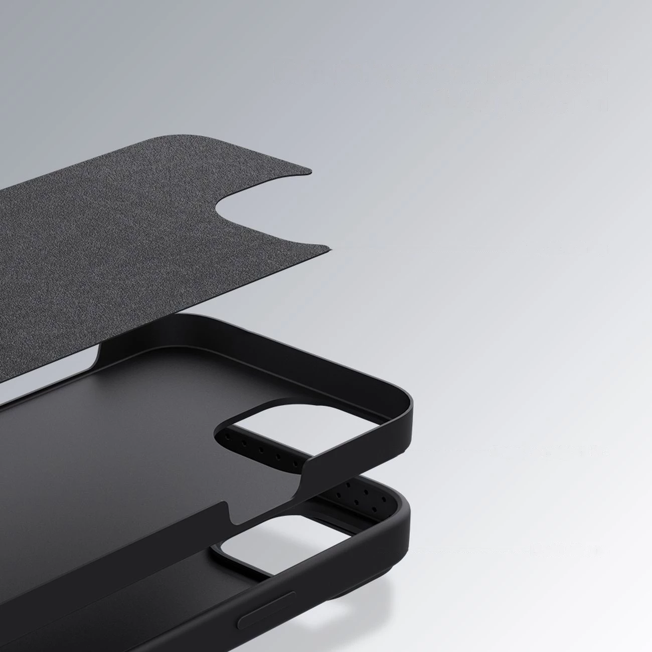 Mbështjellës Nillkin CamShield Silky Silicone për iPhone 14 Plus, me kapak kamere, Kaltër