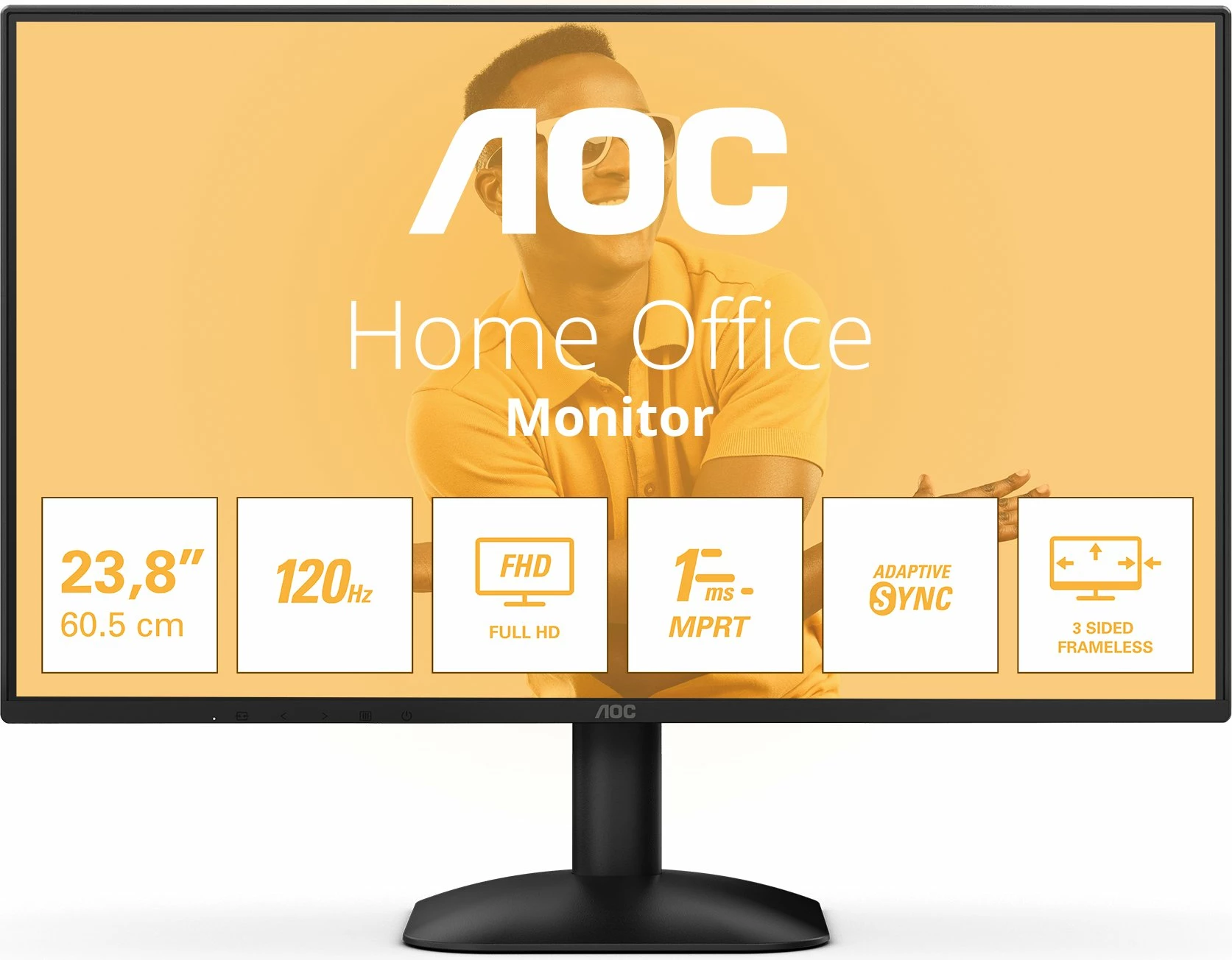 Monitor AOC 24B31H 23.8\" IPS Full HD 120Hz Adaptive-Sync, zi
