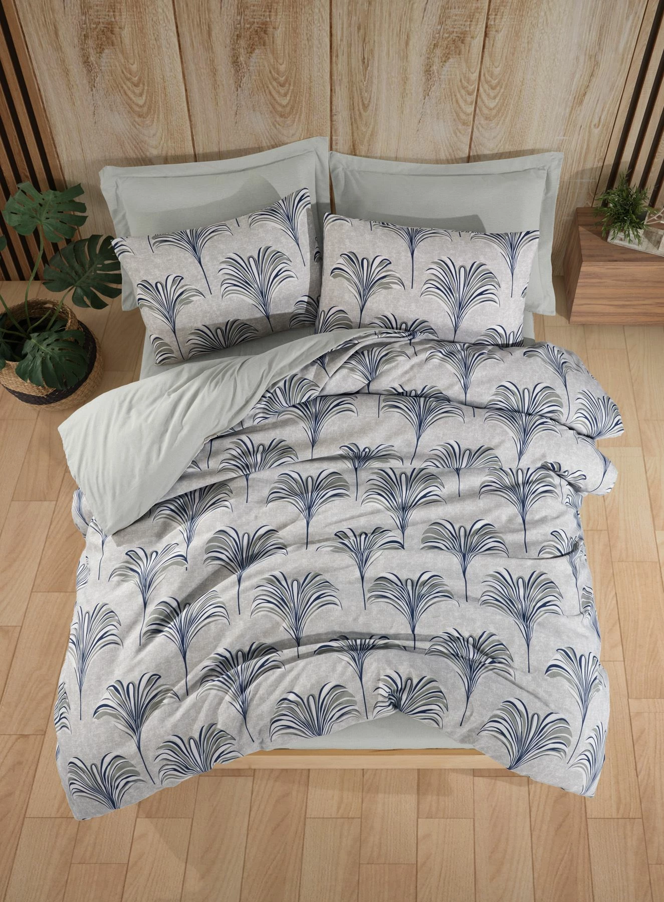 Set mbulesë jorgan për teke XXL, L'essentiel, Santo, ngjyrë kaltër