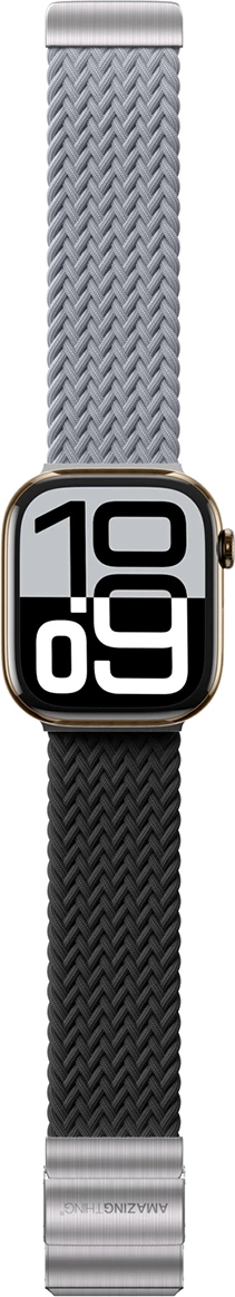 Set rripash AmazingThing Blend Band për Apple Watch 45/46/49mm, gri-e zezë/gri, 2 copë