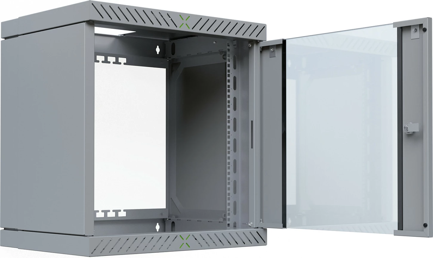 Rack muri EFB Elektronik WGX-1206GR.G1, 12U 19", 60 kg, derë xhami me çelës, gri