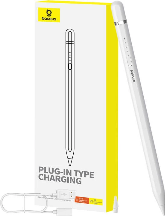 Stylus aktiv Baseus Smooth Writing Series, USB-C, i bardhë