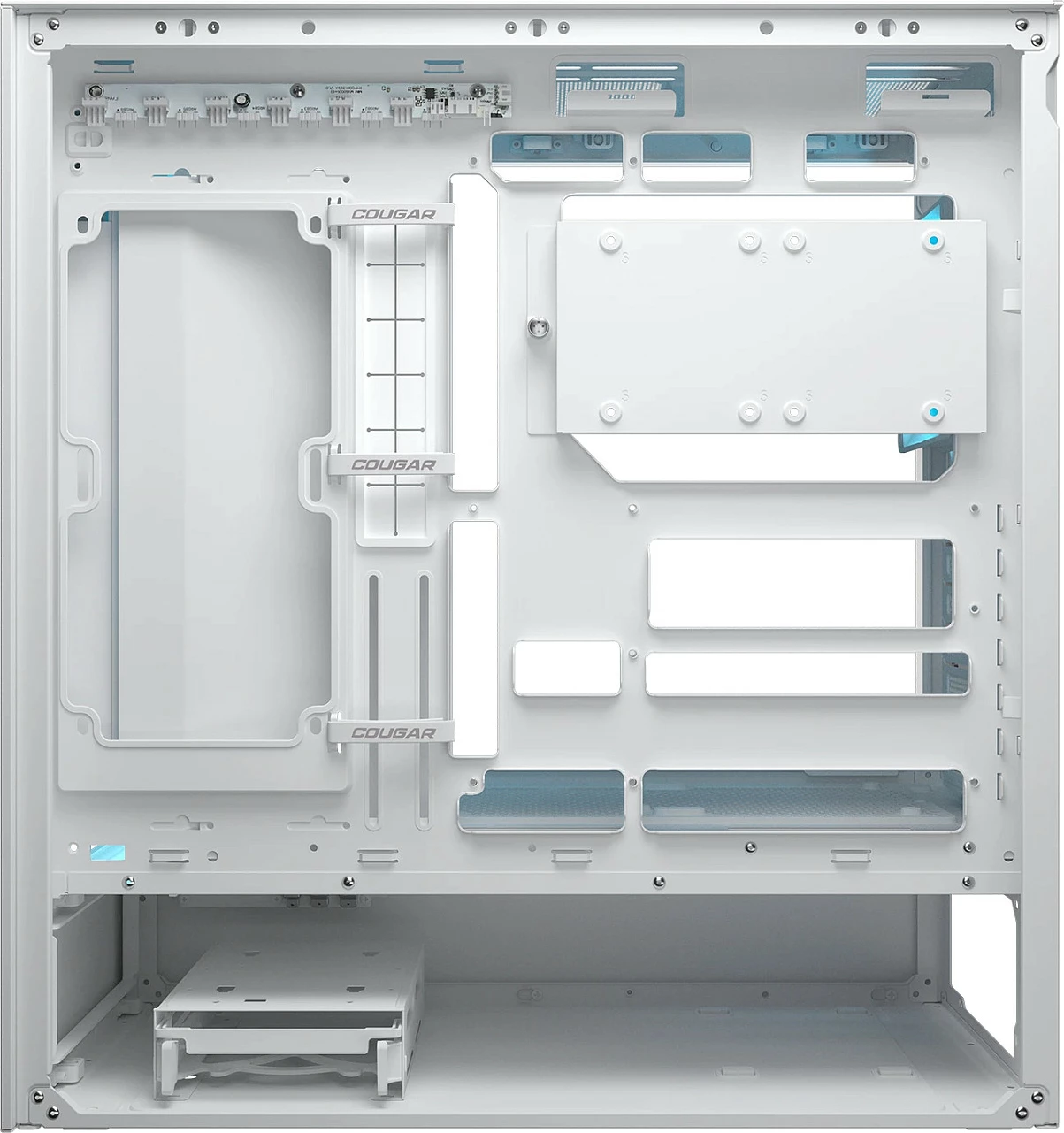 Kasë Cougar CFV235 Mesh, Midi Tower ATX, ARGB, xham, e bardhë