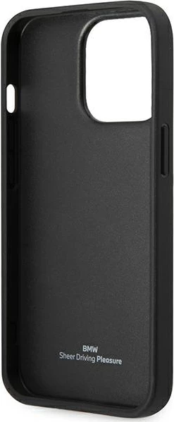 Mbështjellës BMW BMHCP14X22RBDK për iPhone 14 Pro Max 6.7", hardcase lëkurë, e zezë