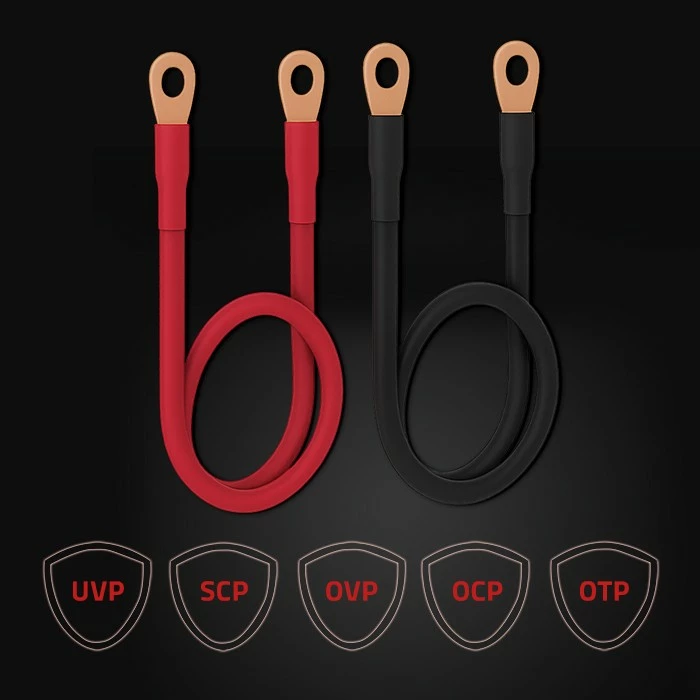 Karikues inteligjent akumulatori Qoltec Monolith 51918, 12V, 80A, për LiFePO4/AGM/GEL/SLA, zi/gri, set me kabllo