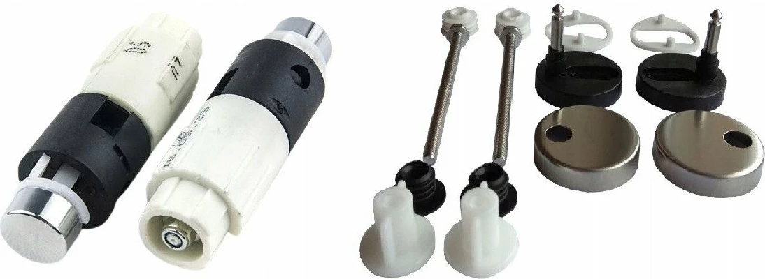 Mente për kapak tualeti Cersanit K99-0180, për ulëse WC Duroplast Soft-Close, set 2 copë + vida