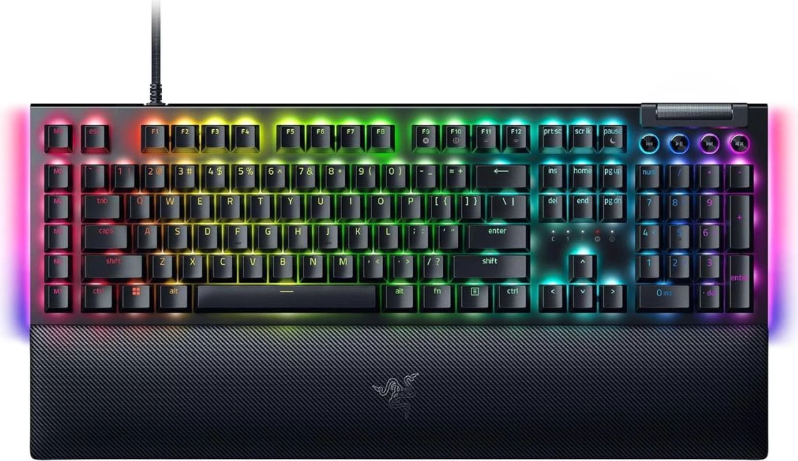 Tastierë gaming, Razer, BlackWidow V4 RZ03-04691800-R3M1, US-Int layout, me ndriçim RGB, me kabllo, e zezë