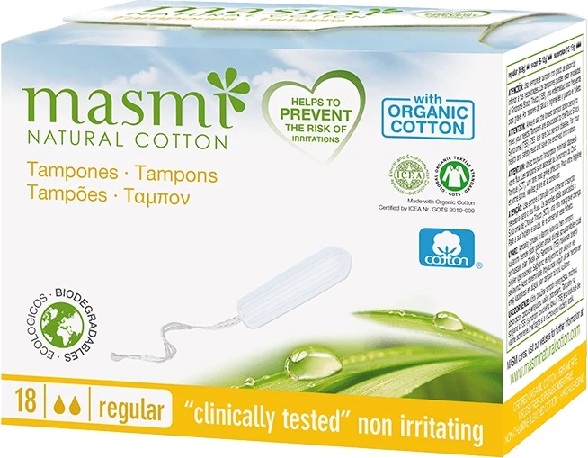 Tampona organikë Masmi Regular për femra, 18 copë
