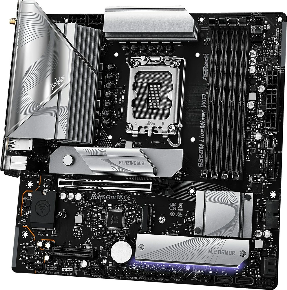 Pllakë amë Asrock B860M LiveMixer WiFi, Intel B860, micro ATX