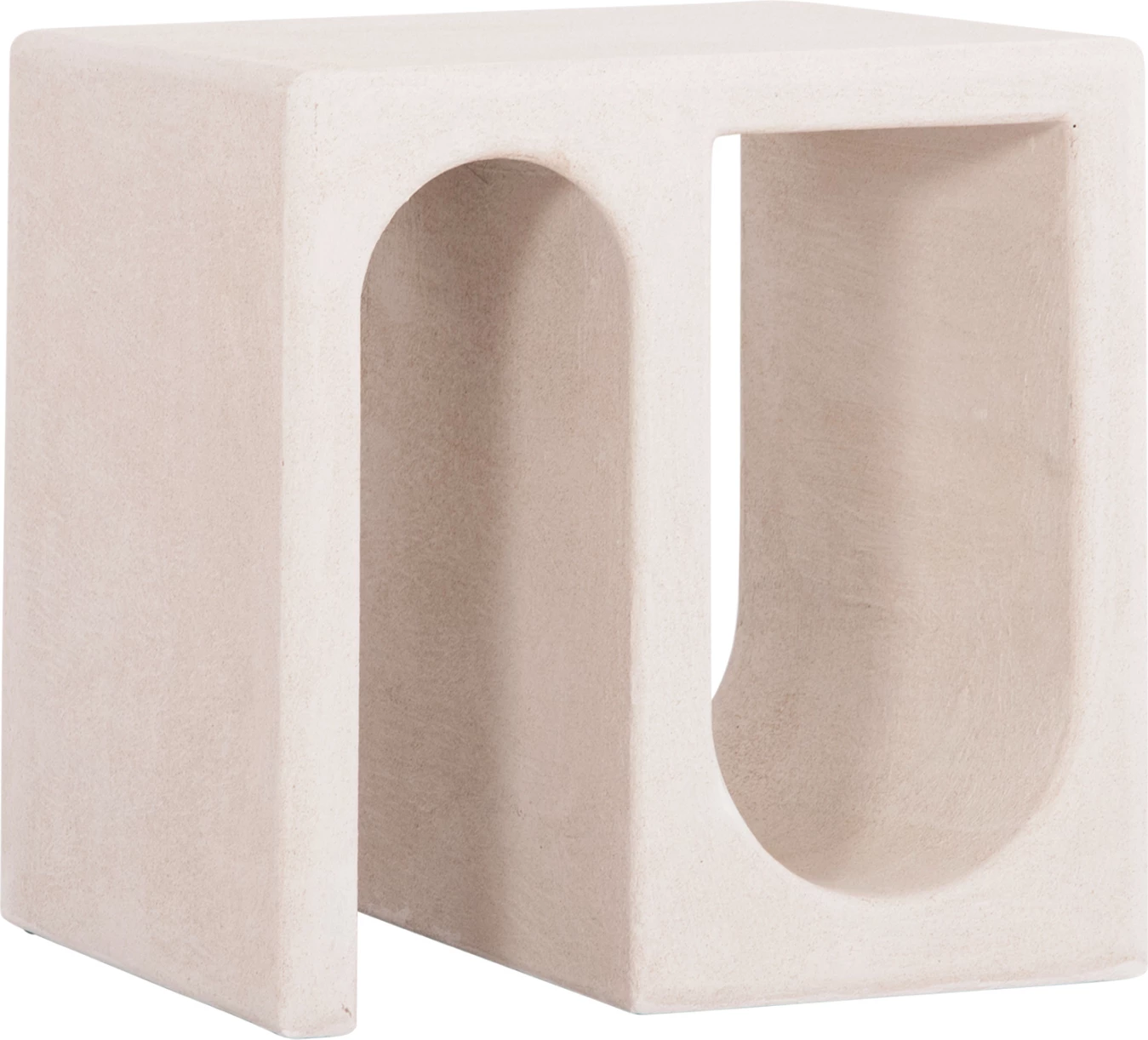 Tavolinë kafeje Santorini, MDF, ngjyrë off-white, 48x38x48.5 cm