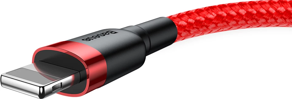 Kabllo Baseus Cafule CALKLF-C09 USB-A në Lightning, 2m, e kuqe