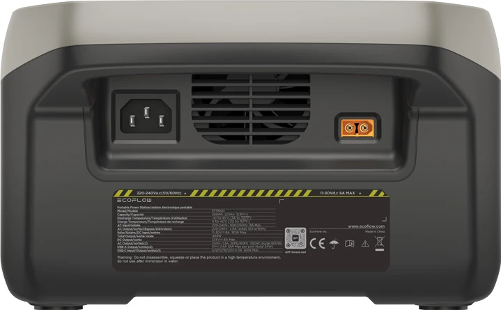 Stacion portativ energjie EcoFlow RIVER 2, 256 Wh, prizë zvicerane, i zi