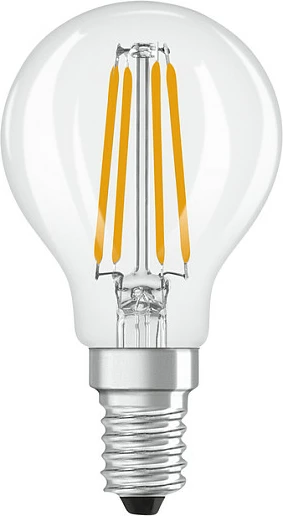 Llambë LED OSRAM Classic P40 Filament, E14, 3.4W, 2700K, e tejdukshme