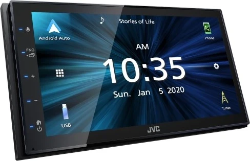 Radio DVD për makinë JVC, 200 W, Bluetooth, e zezë