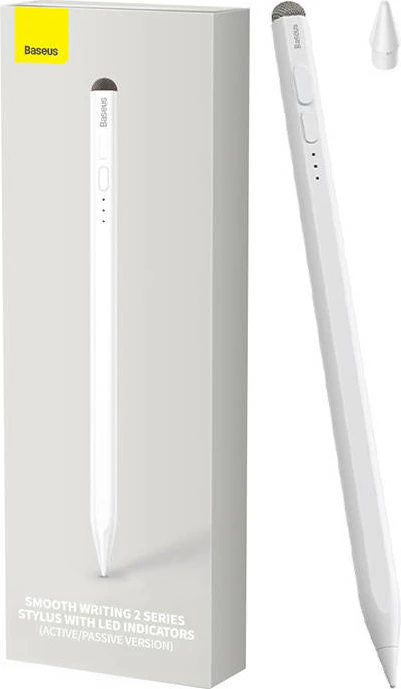 Stylus Baseus SXBC060302 për iPad, aktiv + pasiv, indikator LED, i bardhë