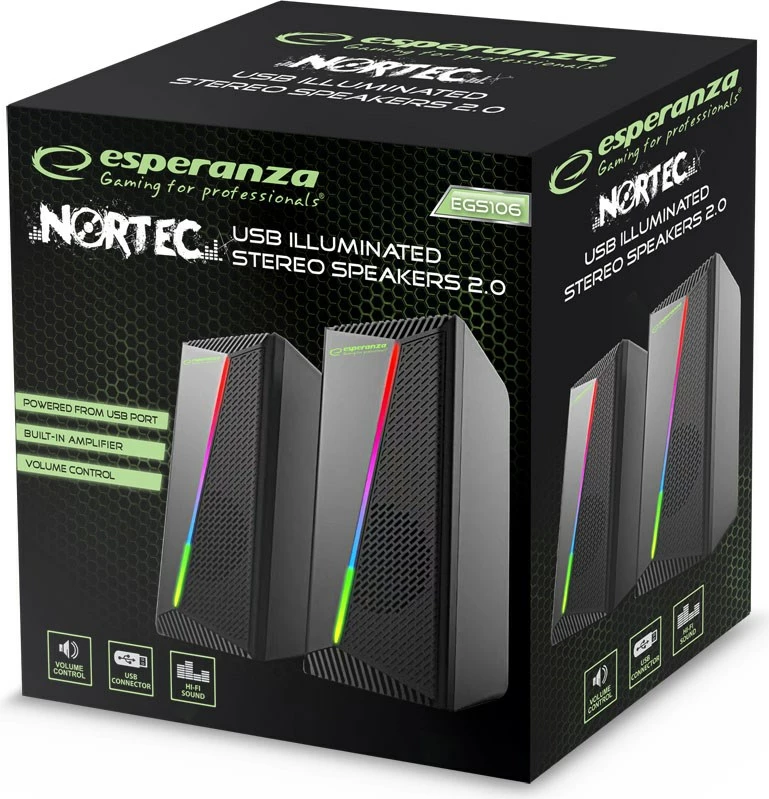 	Set altoparlantësh Esperanza EGS106, 6W, 2 copë