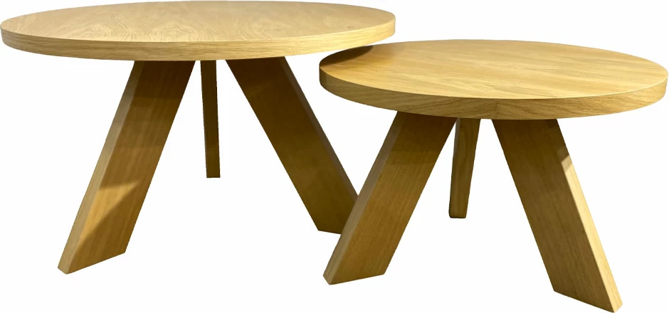 Set tavolinash kafeje Tavola, 2 copë, 80x80x47 cm