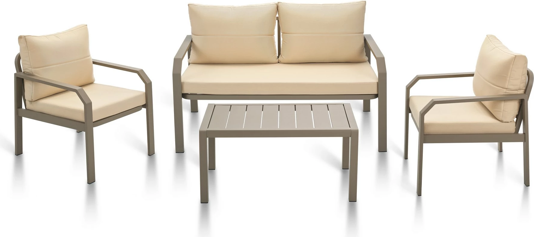 Set lounge për kopsht Arya, kapuçino/krem