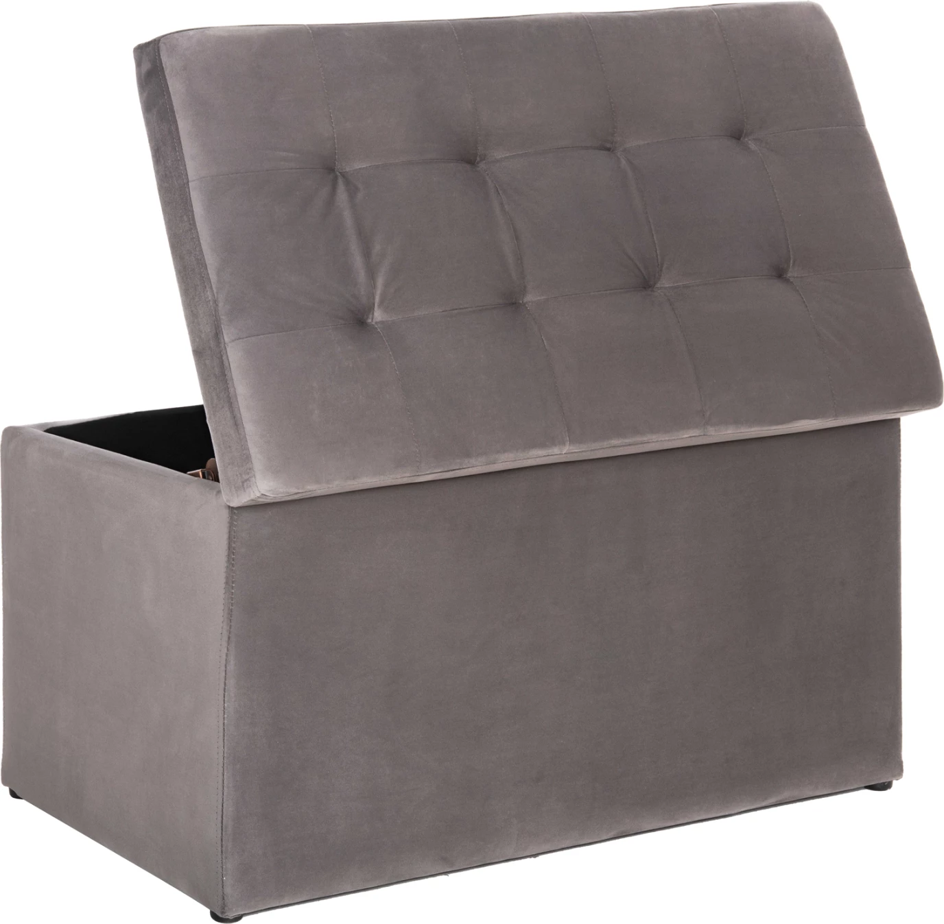 Karrige për bar me hapësirë ruajtjeje PUNK FH279.11, kadife gri, 90x50x50H cm