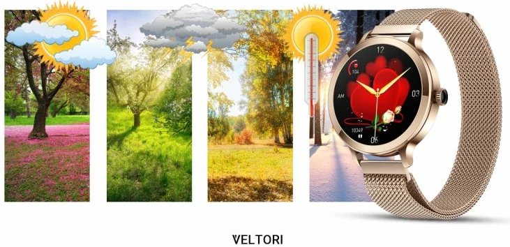 Smartwatch për femra VELTORI, rozë