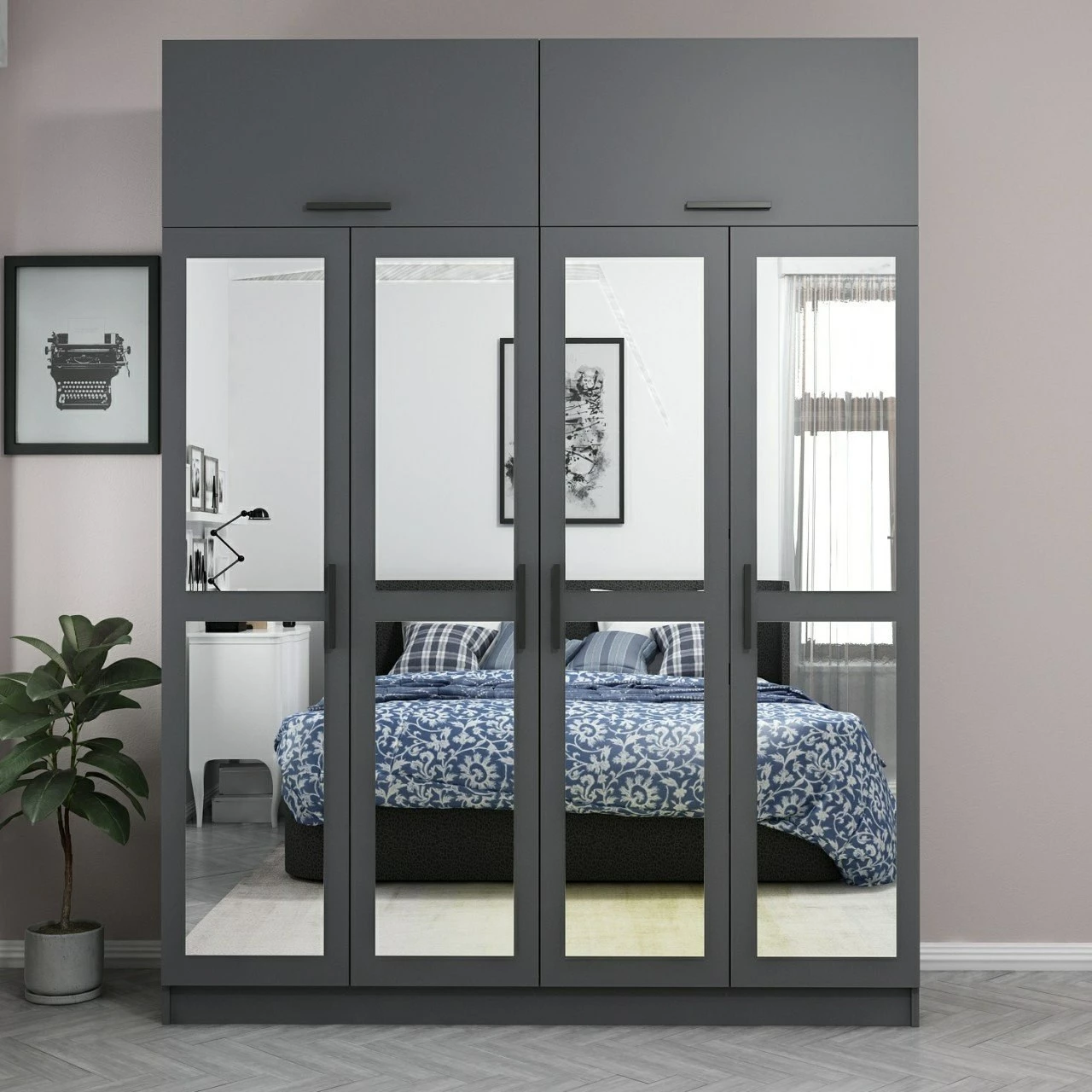 Dollap Skye Decor, ngjyrë antracit, Kale - 5275