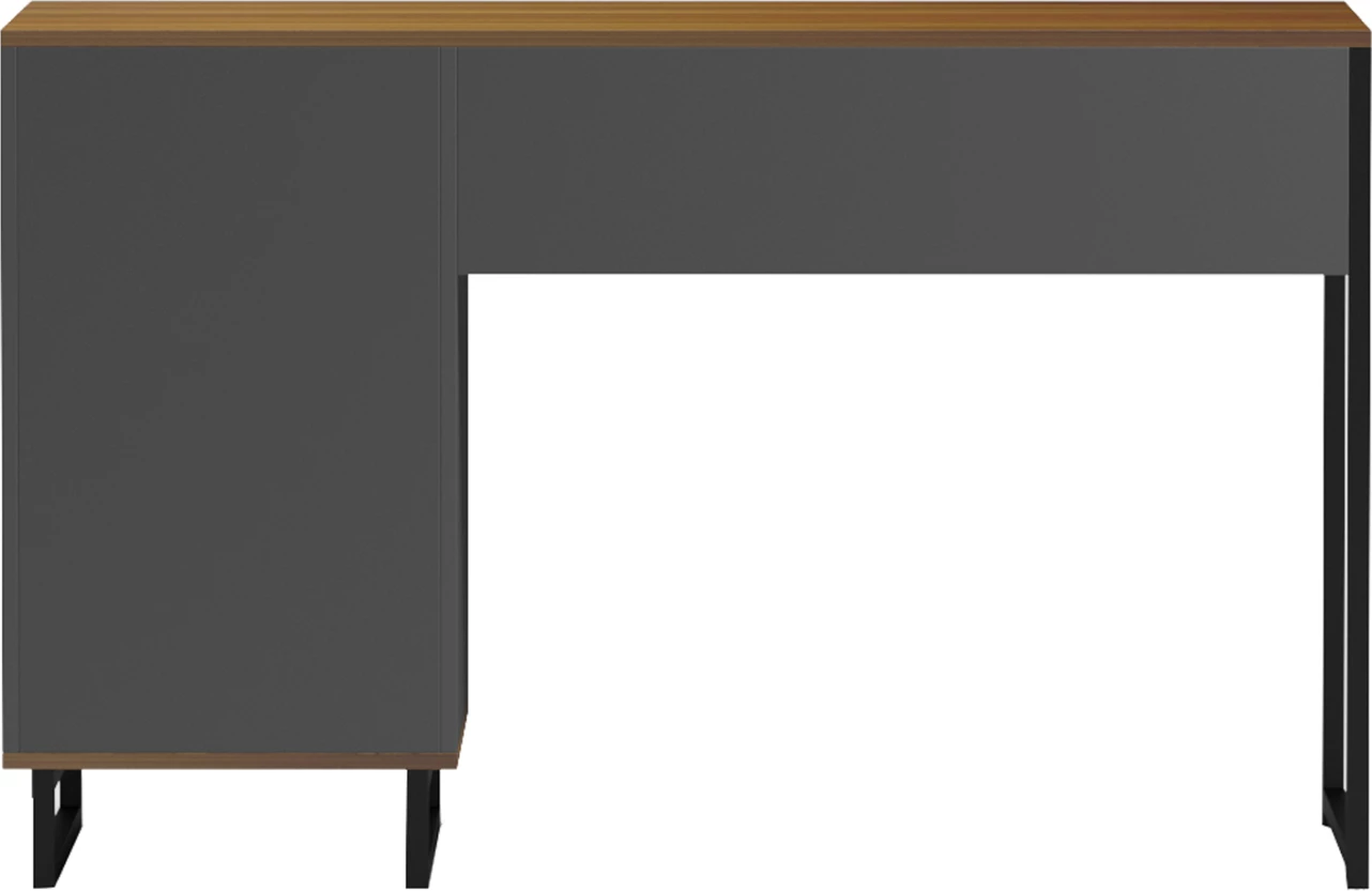 Tavolinë zyre me sirtar dhe dollap, ACCON FH18383.03, melaminë ngjyrë arre/gri, 120x55x75 cm