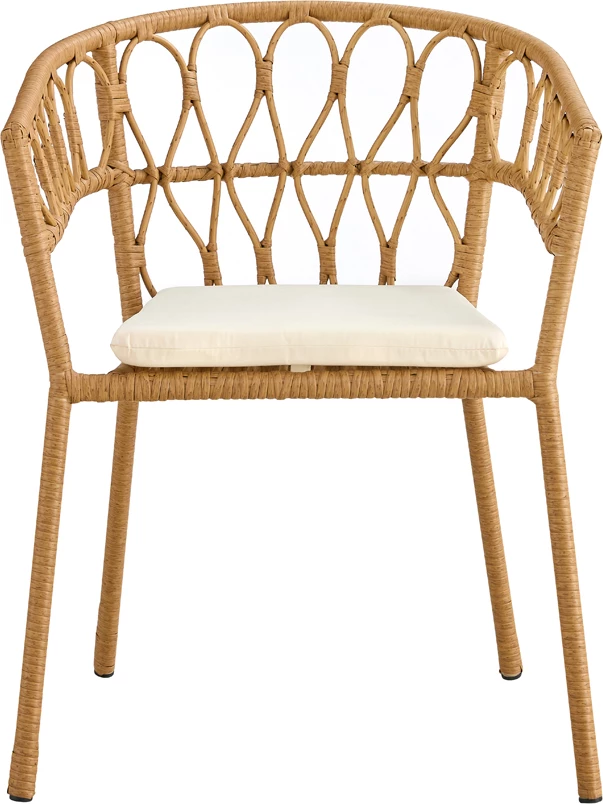 Karrige Surabaya, natyrale, e bardhë, 59x56x77.5 cm