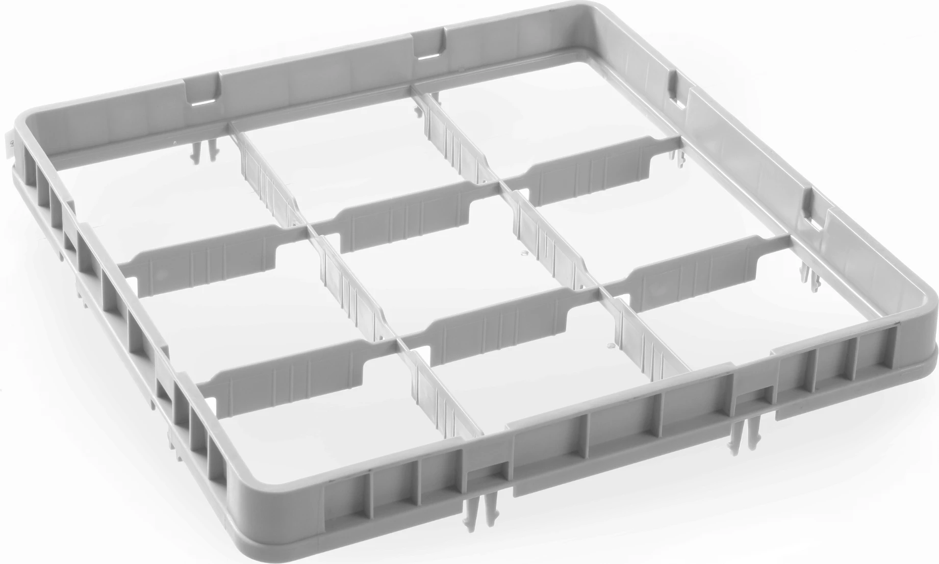 Zgjatues për shportë gotash Amerbox Full Drop Extender, 16 kompartimente, max Ø 148 mm, gri