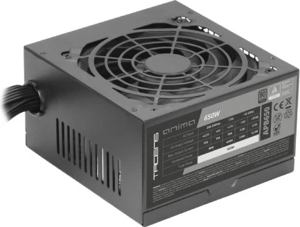 Furnizues energjie Tacens Anima APB650, 650 W, ATX, E zezë