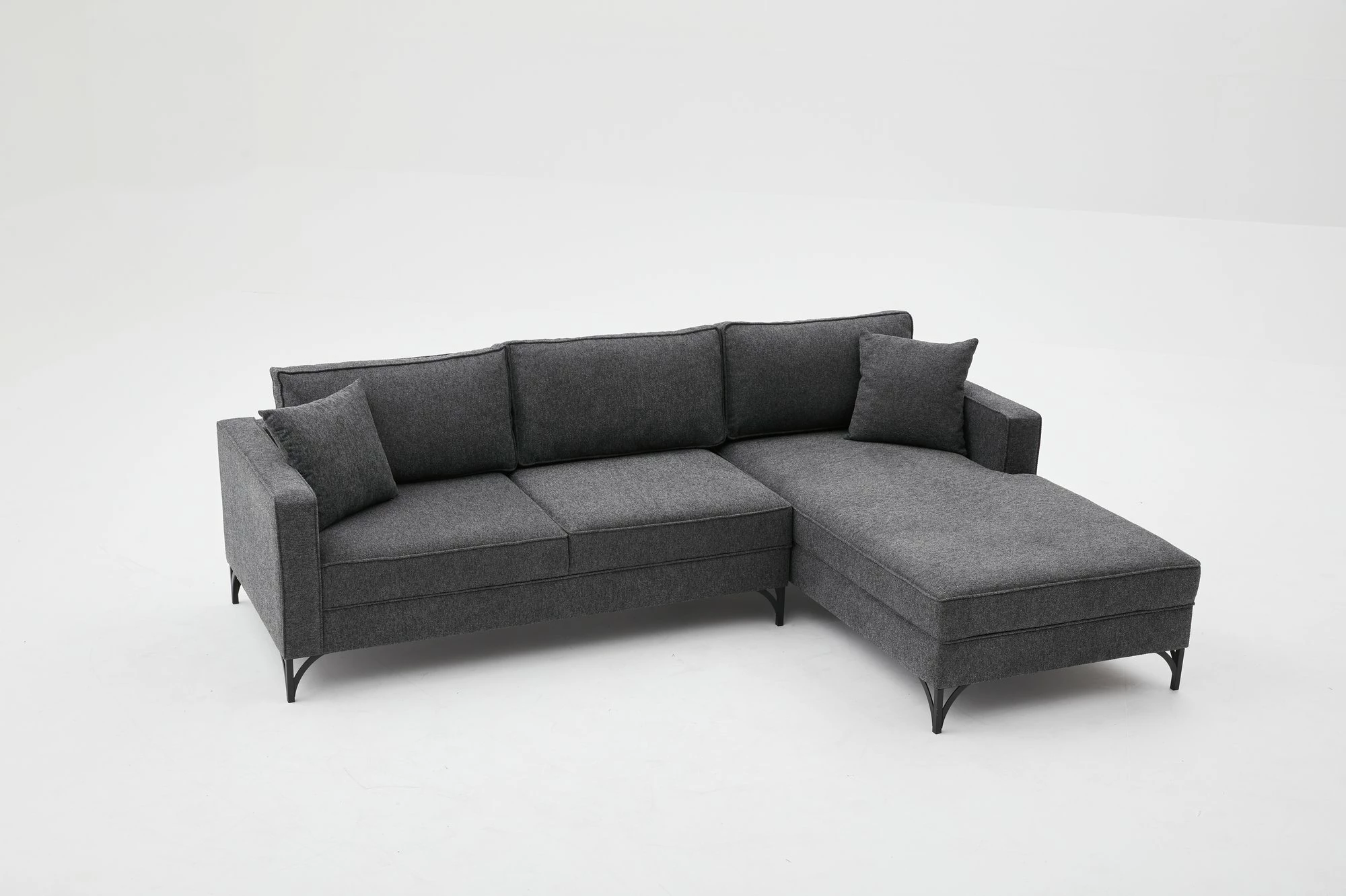 Këndare Atelier del Sofa, Berlin, e djathtë, antracit, e zezë