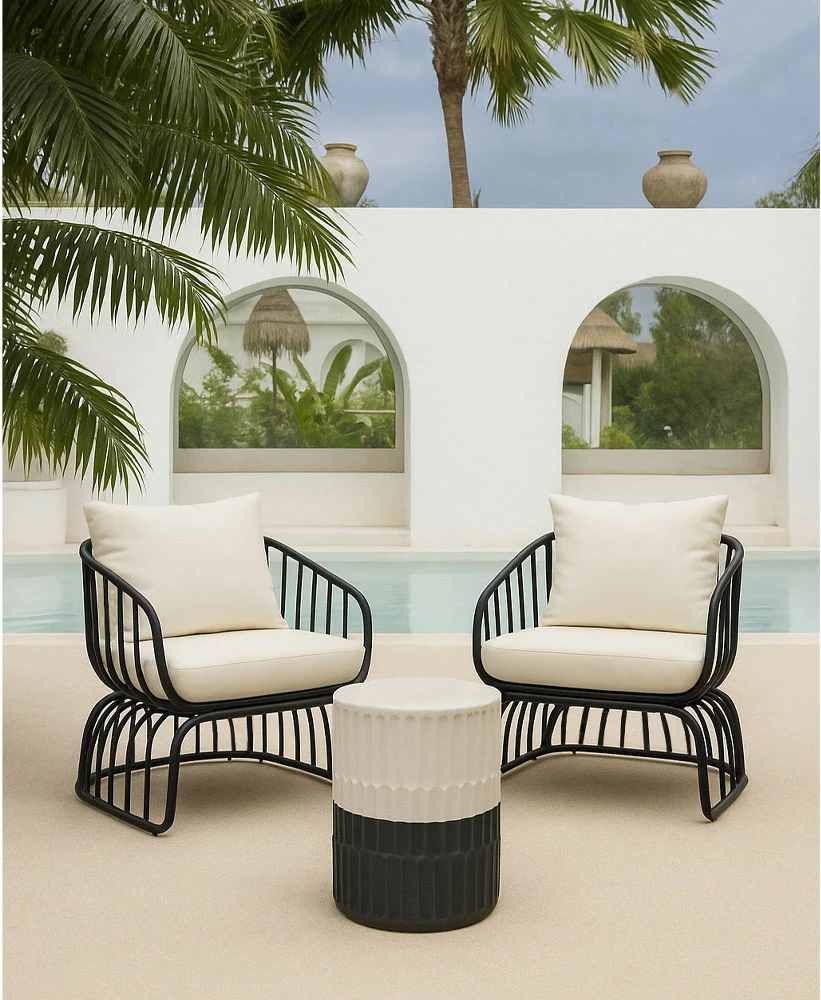 Karrige e ulët Misa, e zezë, 78x85x75