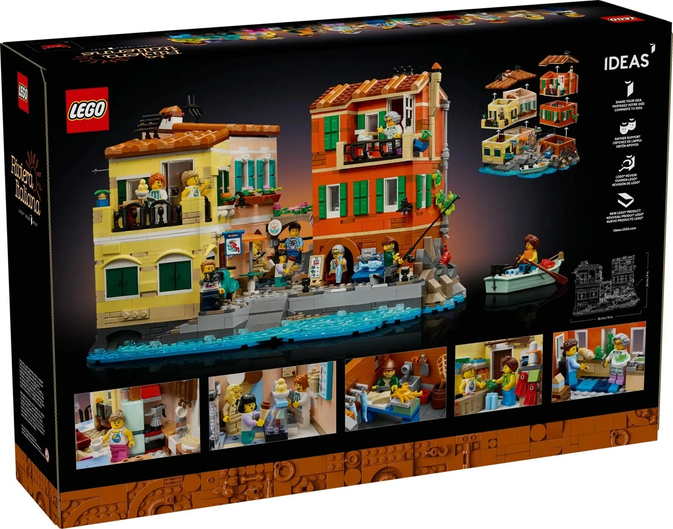 Set LEGO IDEAS Italian Riviera 21359, për të rritur, shumëngjyrësh