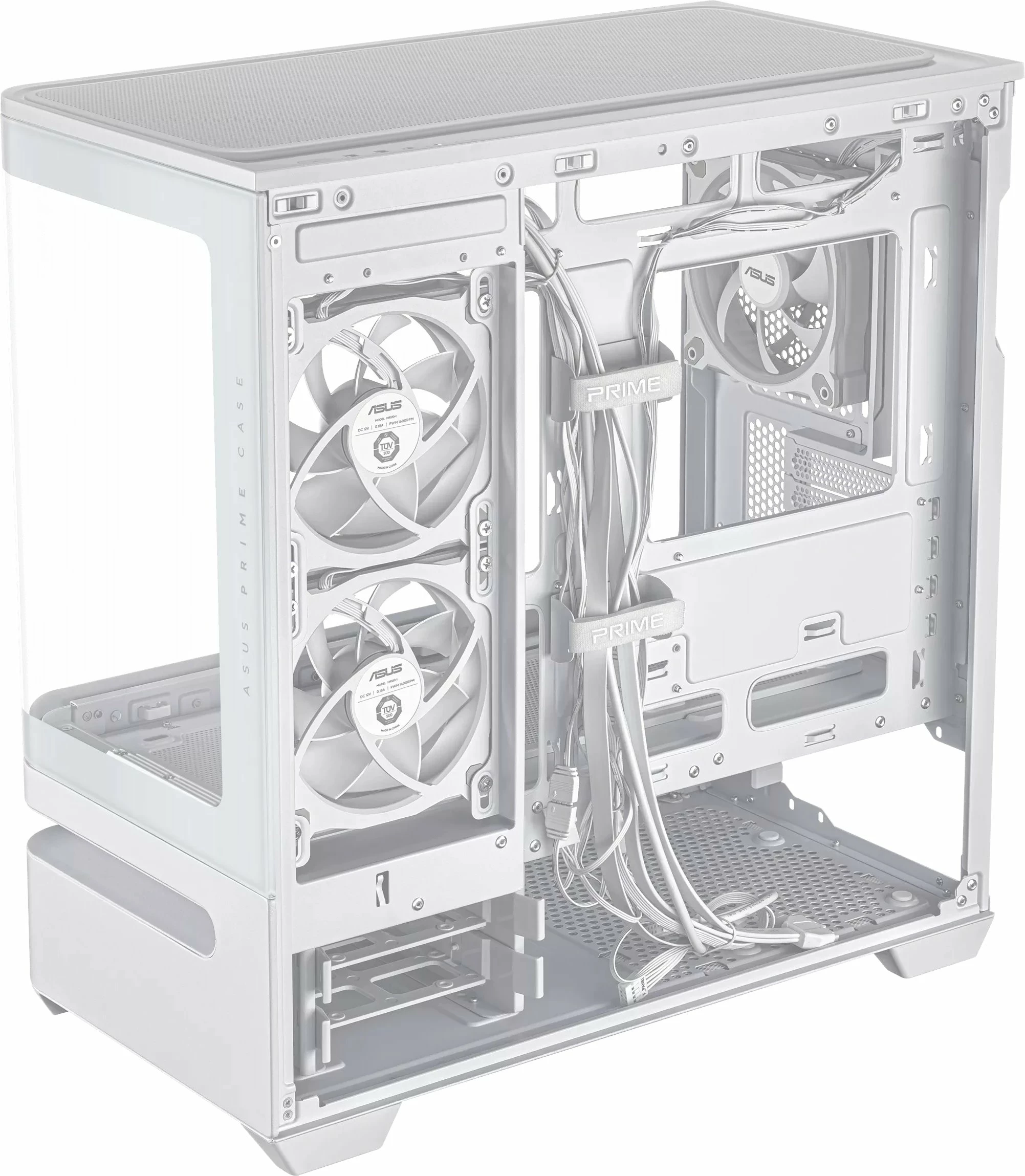 Kasë Asus Prime AP202 TG ARGB microATX/mini-ITX, mini tower, USB-C, pa furnizim, e bardhë