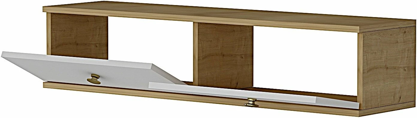 Konsolë TV Skye Decor, Zuzu 120, ngjyrë lis safir, e bardhë, e artë